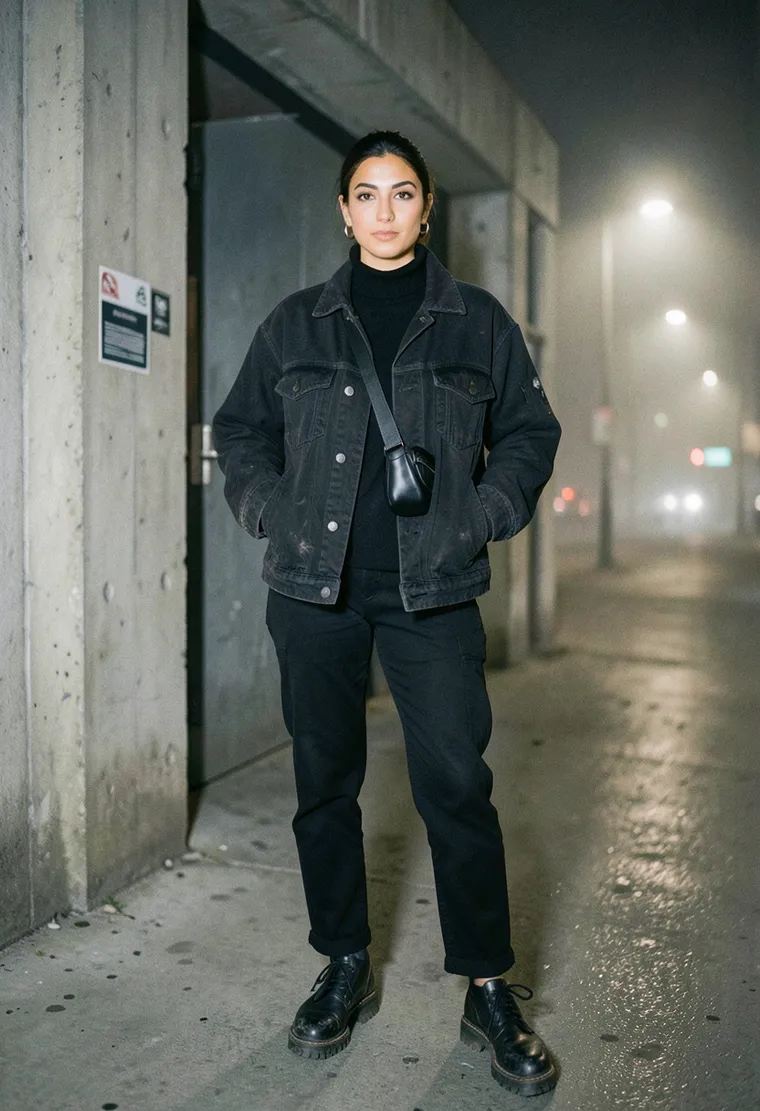32-year-old Turkish-German woman, graphic designer, quiet intensity, been in the scene for years