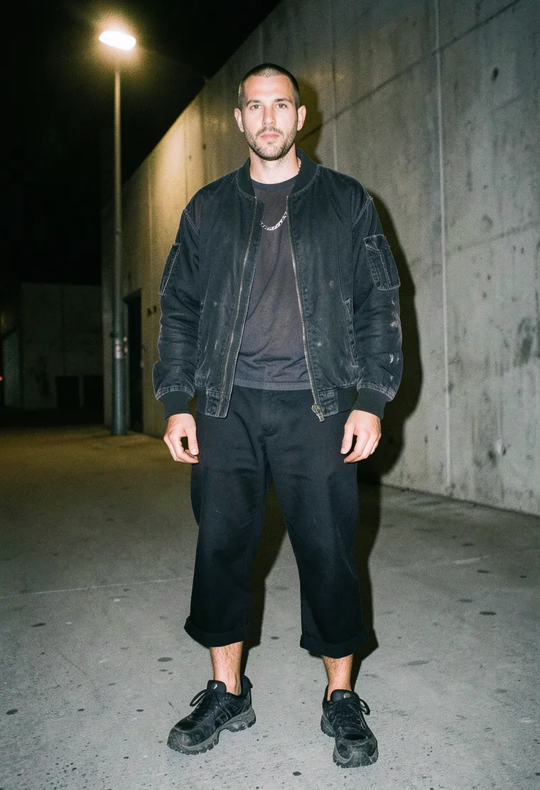 38-year-old Turkish-German gay man, buzzcut and subtle scruff, projecting a calm, unbothered, zero-bullshit energy.