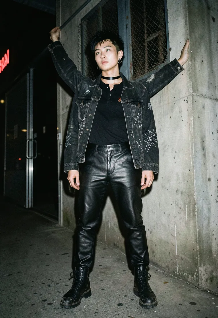A 28-year-old, non-binary, Asian-German queer with a serene, androgynous aura
