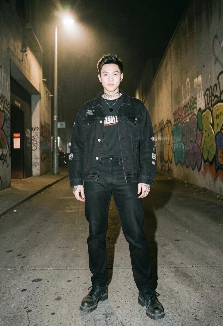 A 28-year-old queer, non-binary, Korean-German techno enthusiast with an androgynous charm and an air of quiet confidence