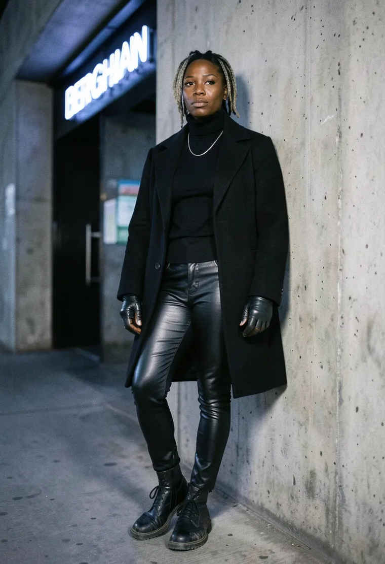 42-year-old non-binary Black Berliner with salt-and-pepper dreads, a quiet intensity, and the energy of someone who’s seen every wave of techno since the 90s but still moves like they’re 25