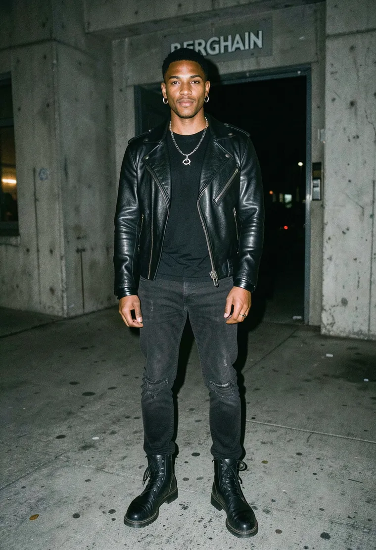 34-year-old androgynous, mixed-race individual with a subtle punk edge