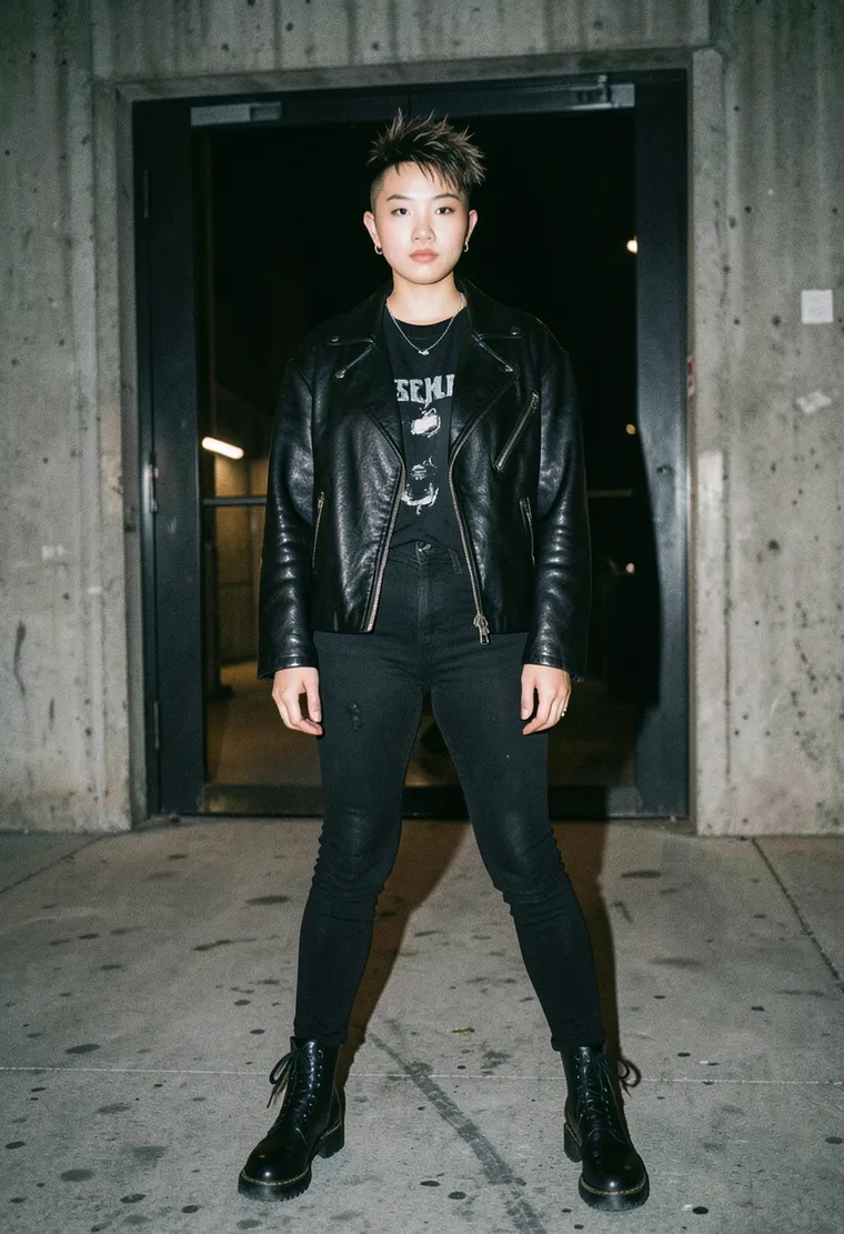 29-year-old queer woman, Southeast Asian, with a cool, understated yet confident vibe