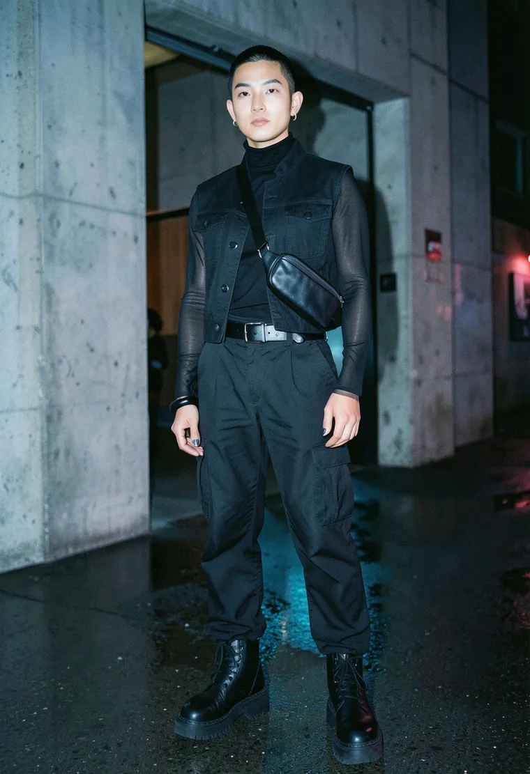 32-year-old nonbinary Japanese-German sound artist with a calm, detached energy