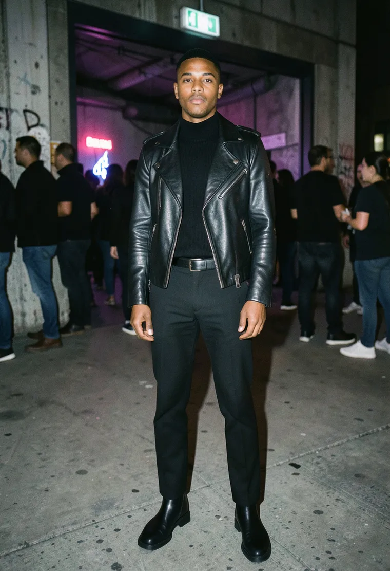 29-year-old non-binary person of Nigerian-German heritage, calm, laser-focused techno-head energy, exudes quiet confidence