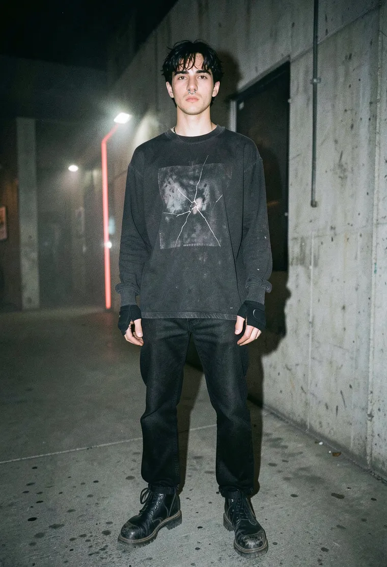 28-year-old non-binary Serbian artist with a quiet, magnetic presence—deeply embedded in Berlin's underground queer techno scene, speaks three languages but rarely wastes words.