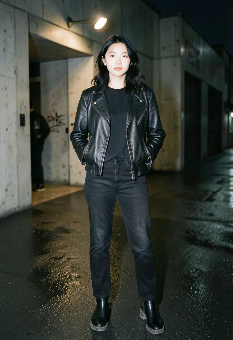 34-year-old German-Korean woman, an audio technician with a decade of club nights under her belt, carrying a quiet, observant intensity.