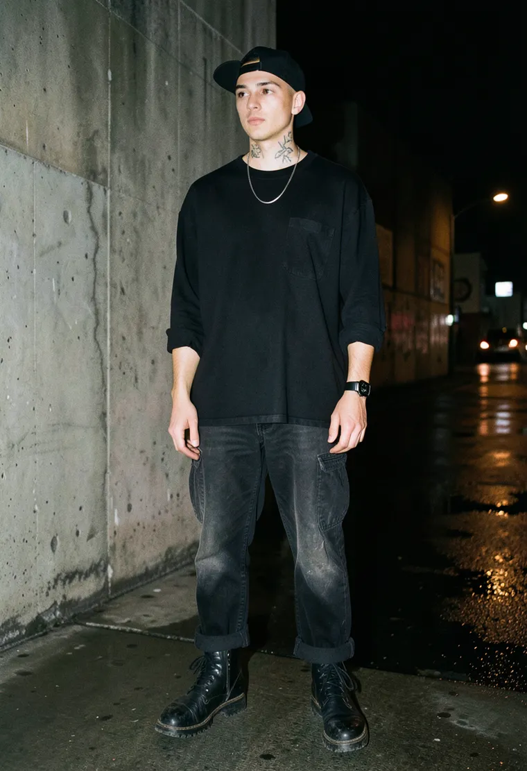 32-year-old non-binary Turkish-German industrial designer with a shaved head, subtle neck tattoos, and the quiet intensity of someone who’s been dancing in dark rooms since 2012