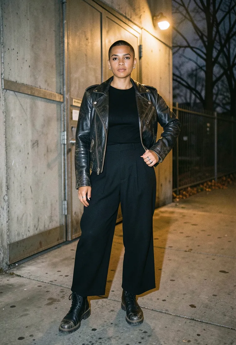 32-year-old Afro-German queer woman, DJ and visual artist, with that effortless Ost-Berlin creative gravity and thousand-yard stare